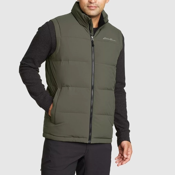 NWT Eddie Bauer Essential Down Vest Green Size Tall XL - Picture 1 of 14